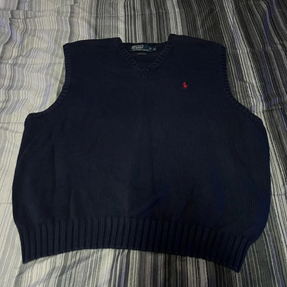 Polo Ralph Lauren Dark Blue V-Neck Sweater Vest - Picture 1 of 1